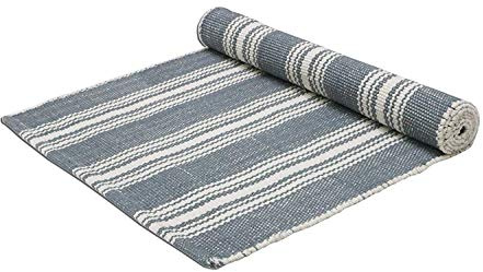 The Home Talk Handmade Yoga Exercise Mat Topper | Workout Mats for Pilates, Yoga & Fitness | Eco-Friendly | Cotton Weave | Aerobics Stretching Placemats | Gym Runner | 2’ x 6’ | Stripe Grey Store