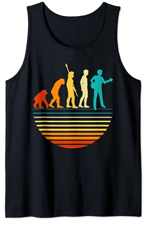 Vintage Gitarre Design Gitarrenspieler Gitarrist I Evolution Tank Top