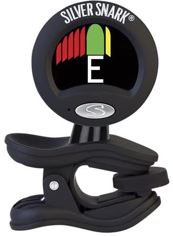 Silver Snark 2 Clip-On Chromatic Guitar Tuner - Black with Ultra-Fast Response and High-Resolution Display | For Guitar, Bass, Ukulele, Banjo