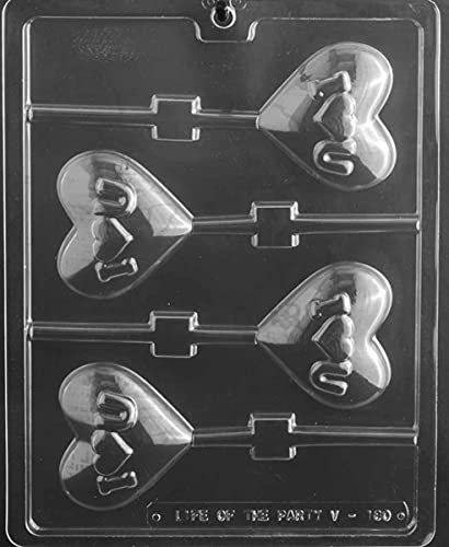 Grandmama's Goodies V180 I Heart Love You Lollipop Chocolate Candy Making Mold