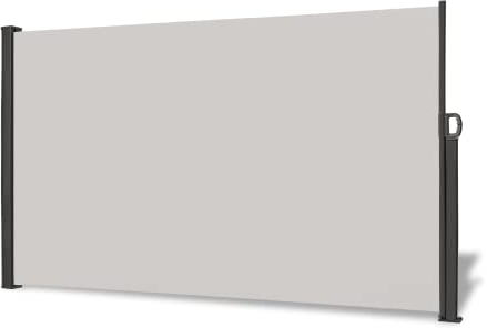 Froadp Toldo lateral extensible de aluminio, 200 x 300 cm, protección visual para jardín con 100 % poliéster y revestimiento de poliuretano, impermeable y protección solar, estor lateral para balcón,
