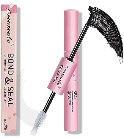 proamate Lash Bond and Seal Colla per ciglia a grappolo singolo fai da te Ciglia Grappolo Individuale Lash bond and seal Colla Adesiva per Ciglia(5g bond +5g Seal, legame nero + sigillo trasparente)