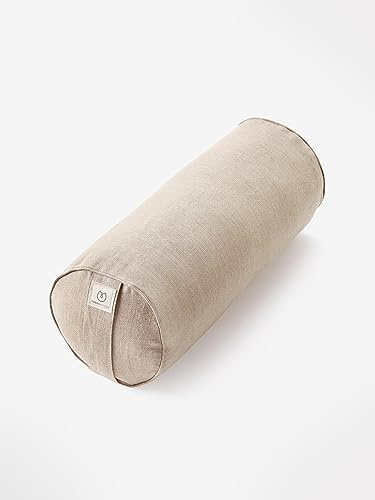 Yogamatters Hemp Recron Bolster | Eco Friendly | Removable Cover | Yoga Bolster Cushion for Restorative Yoga and Meditation