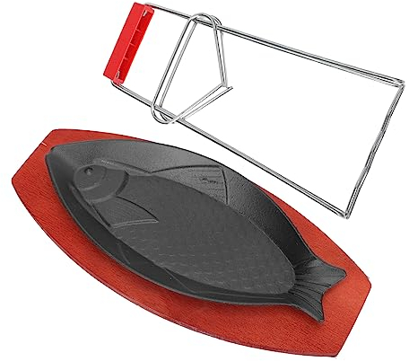 Ciieeo Fischförmige Grillpfanne aus Eisen, Antihaft, 1 Satz