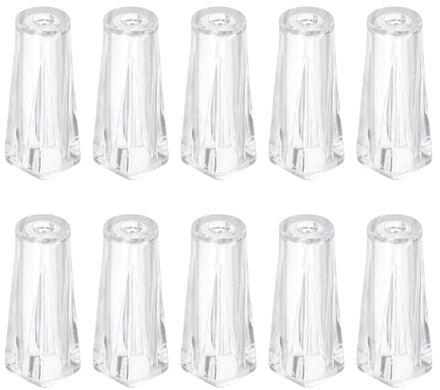 sourcing map Cord Knobs, Transparent Plastic Cord Tassel Drops Pull End Pendant for Window Blinds Shade Curtain Craft, 1.3x0.5 10Pcs