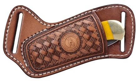 TOURBN Étui en cuir pour couteau de poche pour ceinture EDC - Pochette pour canif - Outil fait main - Cadeau pour homme