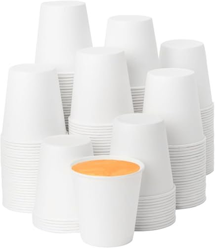pafnisoin Gobelet Carton 100 PCS Gobelets Jetables 200ML Gobelet Cafe Jetable Verres Jetables Gobelets en Papier Jetables Gobelet Anniversaire Ecocup