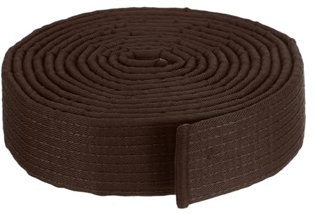 PATIKIL Cinturón de Judo de Rango de Colores 1.5 x10.5 pies 3.2m, Cinturón de Judo Karate de Artes Marciales de Algodón para Enseñanza de Entrenadores, Marrón