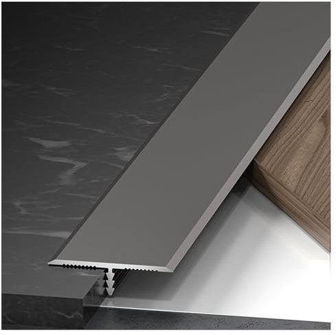 3 Stück Aluminium-T-Formleisten, Übergangsschiene Aluminium eloxiert, Übergangsschiene aus Aluminium eloxiert - Bodenleiste für Laminat & Parket, Höhenausgleich für Fußböden, Türschwelle(M,20 mm)