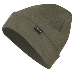 Dilling Mütze aus natürlicher Merinowolle für Kinder - Dunkelgrün meliert Einheitsgröße
