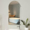 Ymahizax Bathroom Mirror Cabinet, Mirrored Bathroom Storage, Wooden Single Door Wall Mounted Cabinet with HD Arched Mirror, 80x40x15cm