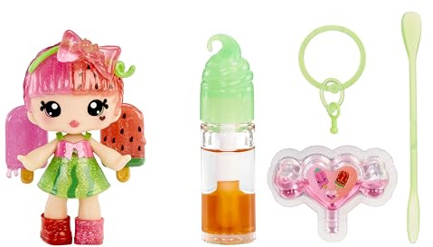 Yummiland Lip Gloss Doll: Mystery Color Change - Poppy Melonberry - Enthält 1 Puppe, DIY-Lipgloss + Abnehmbaren Schlüsselanhänger, Kosmetik-Spiel, Sammlerstück, Geeignet für Kinder ab 4 Jahren