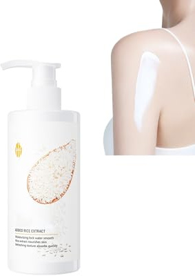 Hppsctink Latte per il corpo al riso, 250ml Lozione corpo sbiancante al riso, Migliora la secchezza e l'opacità, Pelle liscia, cream