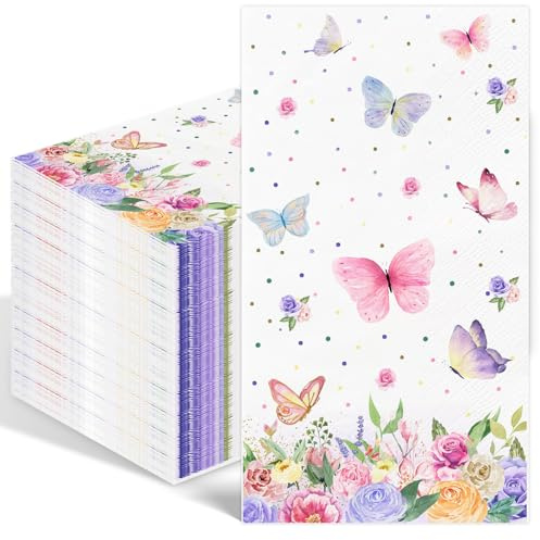 Schmetterlingsservietten, Blumenservietten, Geburtstagsservietten, Hochzeitsdekoration, Tischdekoration, Papierservietten, Hochzeiten, Babypartys