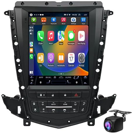 Radio De Coche Android Stereo Para Ca-dillac SRX 2009-2012 Inalámbrico Incorporado CarPlay Android Auto Radio, Receptor De Audio Bluetooth Pantalla De 9.7 GPS Navi Cámara De Respa(Color:8-Core 4+64G)