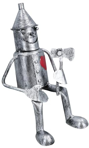 AB Tools Tin Man Sitting Garden Ornament Lawn Art Sculpture Statue Yard Home Decor