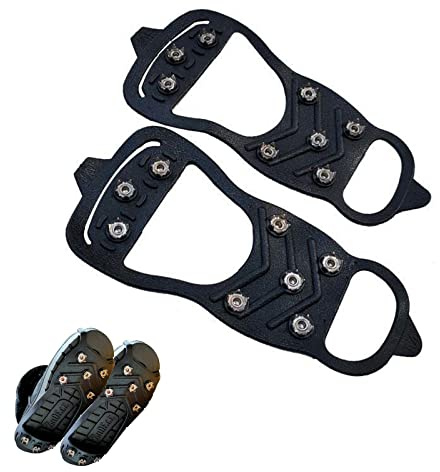 Anti Rutsch Schuhspikes, Schuhkrallen, Schuhspikes, Schuhkrallen Für Den Winter, Steigeisen Für Schuhe, Schuhspikes Für Schnee, Schuh Spikes Anti Rutsch, Grödel Steigeisen für Bergschuhe, Ice Grips,L
