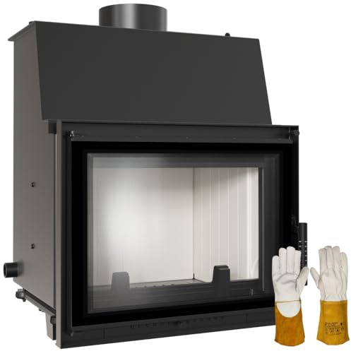 KRATKI Wasserführender Kamineinsatz ZUZIA 12kW Ø200 BImSchV 2 EEK A schwarz | Wasserführender Kamineinsatz, schwarz, 81% Wirkungsgrad, für Zentralheizung, Ecodesign, Glasfront, Aschekasten. Wärmetauscher