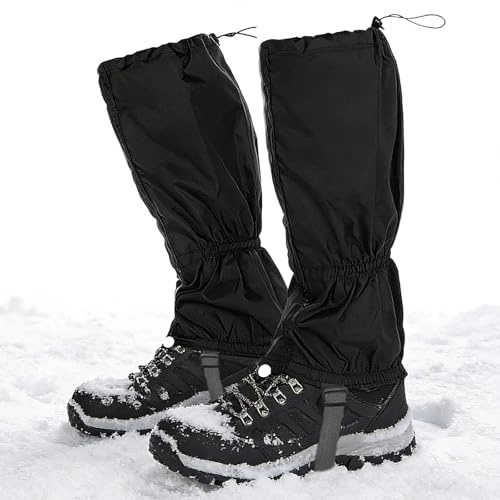 Forbabe Outdoor Gamaschen Wandern, Oxford Gamaschen Wasserdicht Einstellbare Schneegamaschen Atmungsaktive Beinschutz Gaiter Lange Wandergamaschen Herren Damen für Jagd Fahrrad Skifahren Trailrunning