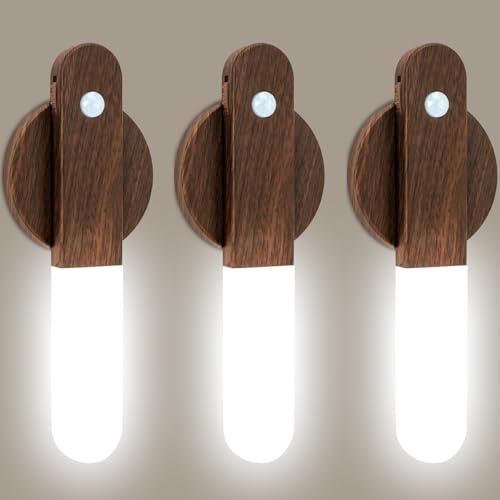 Toowell Treppenbeleuchtung mit Bewegungsmelder Wandleuchte Innen Akku | Wandlampe mit Bewegungsmelder Innen Wandleuchte Ohne Stromanschluss Akku Wandleuchte für Küche Treppen Flur Badezimmer