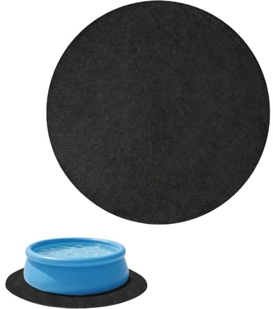 Generico Tappeto sotto Piscina Rotondo 305/366 cm – Tappetino Piscina Fuori Terra Antiscivolo in Feltro Assorbente, Base Protettiva per Piscina Gonfiabile, Jacuzzi e Idromassaggio (305cm)