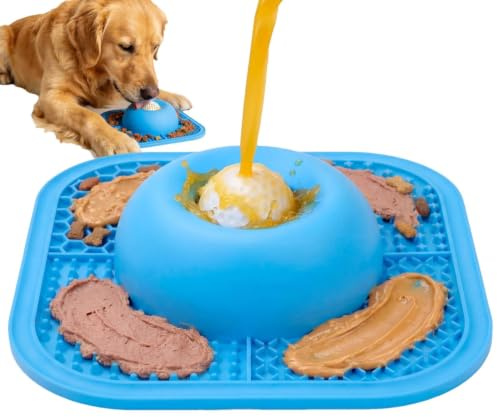 Slickboll För Hundar Halkfri Silikon Berikningsleksak Slow Feeder | Hund Flytande Godisskål Slickmatta För Flytande Våtfoder, Yoghurt, Köttpuré, Daglig Utfodring, Belöning Och Träning