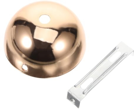SILENRADAWN Halbrunder Deckenbaldachin in Gold 2 Stück aus Eisen und Kupfer mit Universalbefestigung und Kreuzstrebenhalterung für Moderne Pendelleuchten im Wohnzimmer