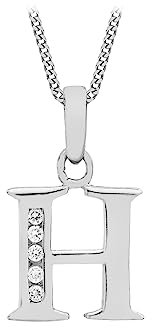 CARISSIMA Damen-Kette mit Anhänger 375 Weißgold Zirkonia transparent Rundschliff - 5.45.3764