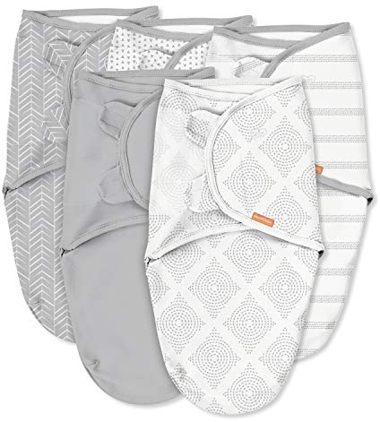 SwaddleMe Original Pucksack, Grau, Größe S, 5 Stück