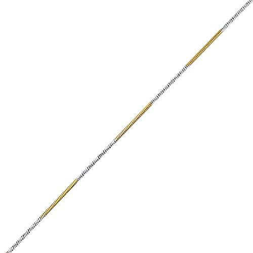 Jouailla Halskette Schlangenkette Silber 925/1000 und Silber vergoldet 110 cm (3170238)