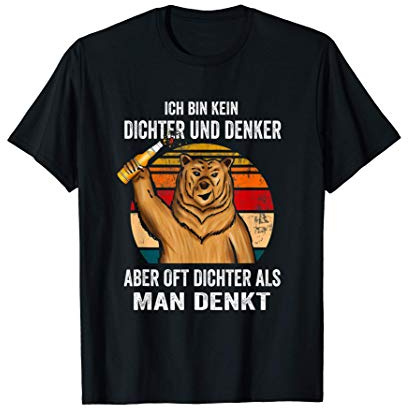 Herren Sauf Bär Papa Lustige Biertrinker Vintage Vatertag Geschenk T-Shirt
