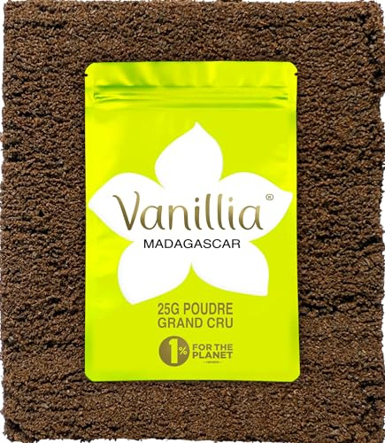 Poudre de Vanille de Madagascar 25g • Gousses de Vanille Bourbon • GRAND CRU 2025 • FreshZIP Vanillia