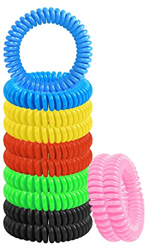 OSDUE Braccialetto zanzare, 12 Pezzi EVA Braccialetto per Zanzare, Regolabile Bracciale Zanzare per Bambini e Adulti, Impermeabile Morbido e Leggero, Uomini e Donne Interno ed Esterno