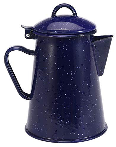 Pvczool 1.2L Emaille Kaffeekanne Hand Tee Wasserkocher Decor Sternenhimmel Blau Cafe