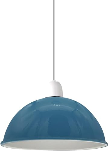 Moderne Lampenschirme, 40 cm Perfekt einfach zu montierende Kuppellampenschirme aus Metall für industrielle Deckenpendelbeleuchtung, Küche, Wohnzimmer (kostenlose Reduzierplatte)