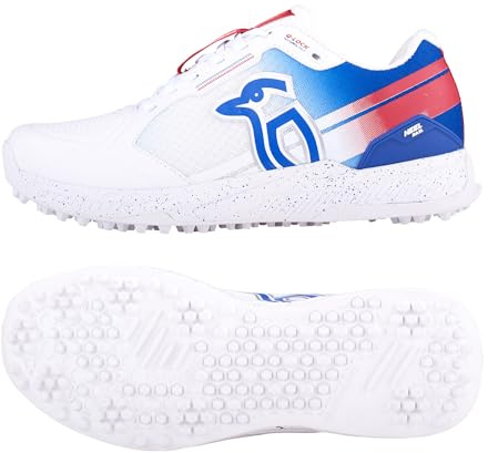Kookaburra Uni Kc 1.0 Rubber Soled Cricket Shoe Kricket-Schuh, weiß blau rot