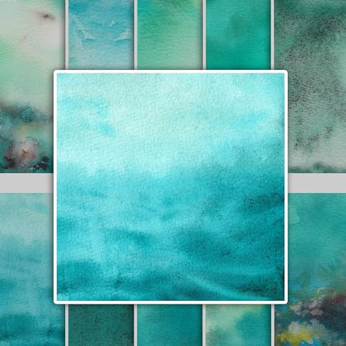 GRAZDesign Fliesenaufkleber türkis Bad & Küche, Klebefliesen selbstklebend in Maritimen Farben 15x15cm - 18 Stück