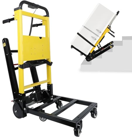 Carrello Elettrico for Salire Le Scale, Carrello Carrello Carico Massimo 440 libbre, Carrello for Salire Le Scale for Carichi Pesanti con 6 Ruote, Alimentato a Batteria,Trasporto di Carico su Scale