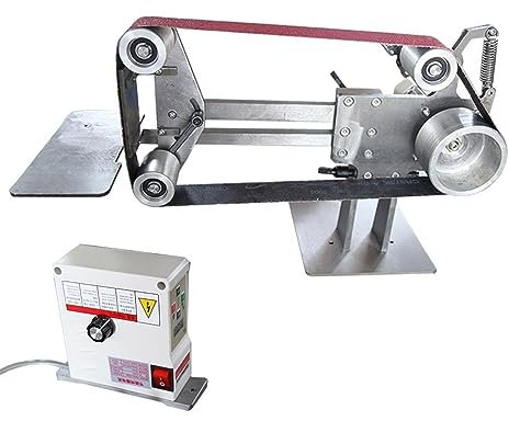 Lijadora orbital, Amoladora lijadora de banda de 750W, lijadora de banda de 1200x50mm, máquina pulidora de velocidad Variable, afiladora de bordes para fabricación de metales, carpintería y pulido