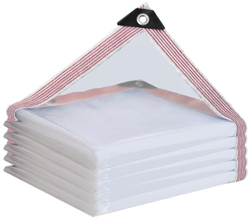 Abdeckplane Wasserdicht-mit ösen-Transparente Plane 2x1m,Durchsichtige Tarp für Außenbereich Pflanzen Gewächshaus Garten MöBel Pet Hutch Dach