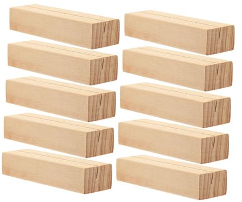 FRCOLOR 10stücke Holzständer Für Karten Kreativer Kartenhalter Aus Buchenholz Für Postkarten Und Kalender Stabil Und Modern Für Zuhause Und Büro Für Tischdekoration Und Erinnerungen