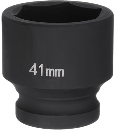 QUARKZMAN Llave de Impacto de 6 Puntos Deep 3/4 Drive 41mm Métrica 40Cr Aleación de Acero Husillo Tuerca de Eje Llave de Impacto