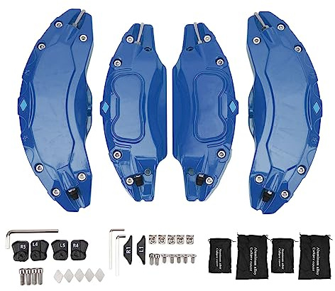 AOWINHIT 4PCS Auto-Bremssattelabdeckungen, Bremssattelschutz, Ersatz des Bremssattelabdeckungssatzes, Ersatz des Bremssattelabdeckungssatzes aus Aluminiumlegierung 19