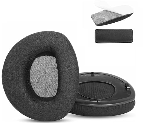 HDR160 Remplacement des Coussinets et de l'arceau Compatible avec Sennheiser HDR160/170/180 RS160/170/180 Wireless Casques/écouteurs Coussinets d'oreille en Tissu Respirant