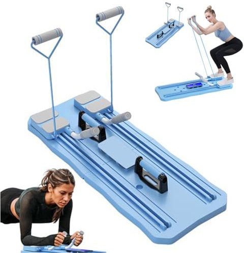 Pilates Reformer-Maschine, faltbare Pilates-Ausrüstung für zu Hause, faltbarer Pilates-Reformer, automatischer Rückprall, Bauch-Rollerbrett für Dehnung, Balance, Training, Training