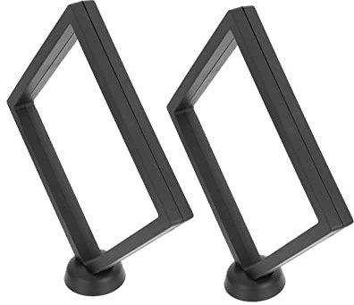 TINEASUR Présentoir À Bijoux Cadre Flottant Noir 18.00X18.00X2.00cm 2 pcs | Suspension Pe, Plastique Abs, Rangement Peu Encombrant, Pour Bijoux Variés