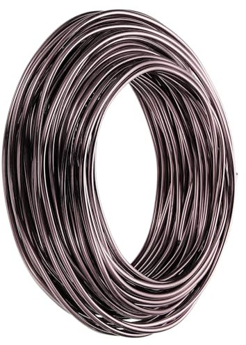 PATIKIL 4mm Filo Bonsai, 1 Rotolo Filo di Alluminio Anodizzato Floreale Filo per Alberi 95.1Ft per Fissaggio Rami da Giardino, Marrone