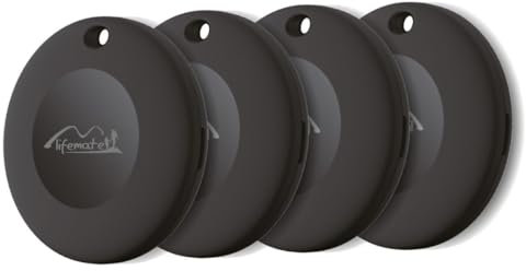 Lifemate Tag Android 4 Pack – Localizzatore GPS Android con Bluetooth, Compatibile con App “Funzioni Trova di Google”, Impermeabile IP67, Batteria Lunga Durata, Trova Chiavi e Oggetti Smarriti