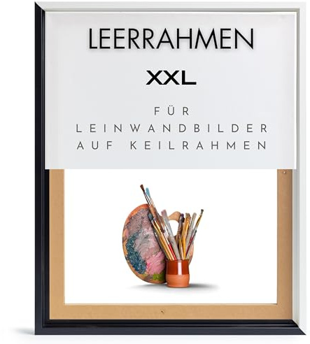 NB Akzent Schattenfugenrahmen XXL 80x100 cm - MIX – Leerrahmen mit Tiefeneffekt aus MDF Holz in zerlegter Form – für Leinwandbilder auf Keilrahmen