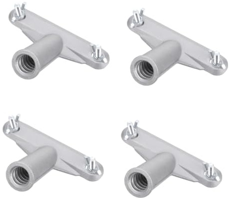VILLCASE Broom Handle Adapter and Mounting Brackets 4-Pack for Secure Broom Head Connection and Pole Handle Extension Easy Installation 4.72X3.07X4.72 Inches